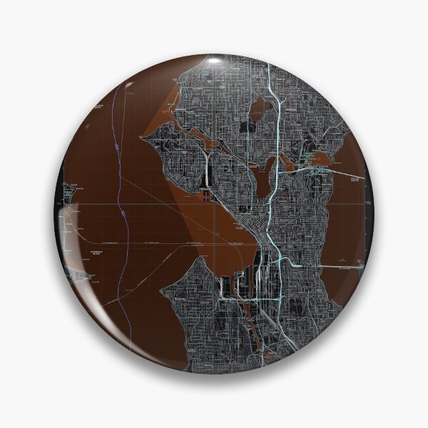 Item preview, Seattle, WA Quad Topographical Map Dark designed and sold by PGHPhotoCo.