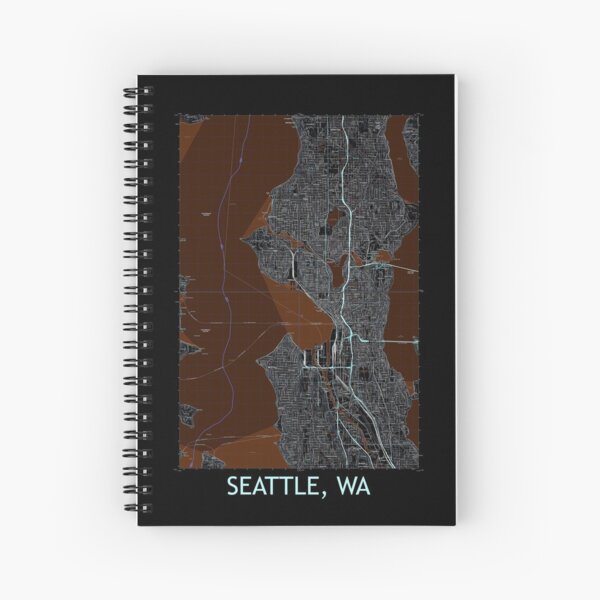Item preview, Seattle, WA Quad Topographical Map Dark designed and sold by PGHPhotoCo.
