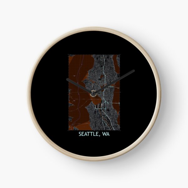 Item preview, Seattle, WA Quad Topographical Map Dark designed and sold by PGHPhotoCo.