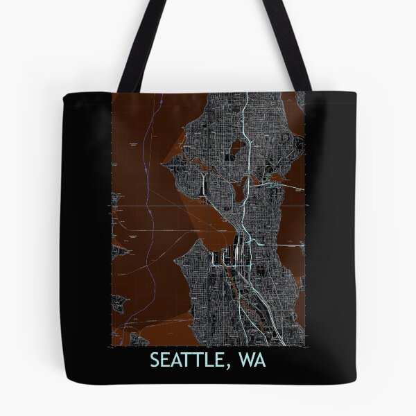 Item preview, Seattle, WA Quad Topographical Map Dark designed and sold by PGHPhotoCo.