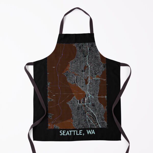 Item preview, Seattle, WA Quad Topographical Map Dark designed and sold by PGHPhotoCo.