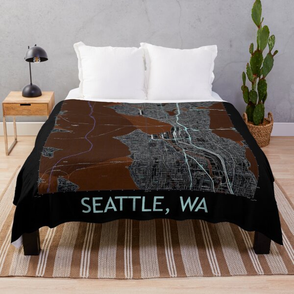 Item preview, Seattle, WA Quad Topographical Map Dark designed and sold by PGHPhotoCo.