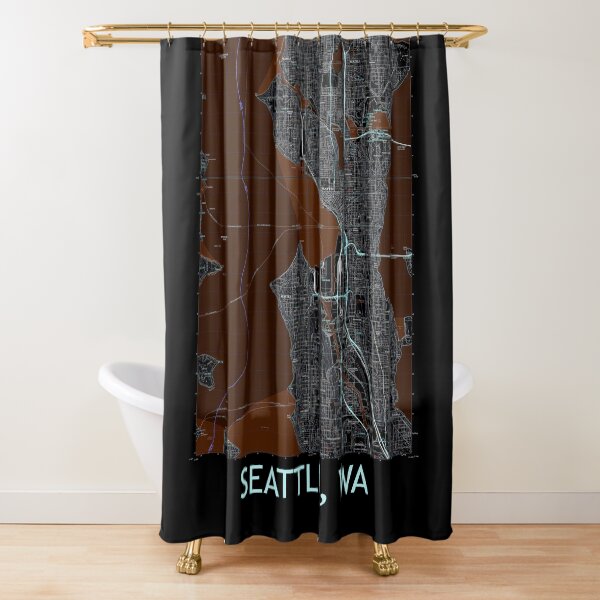 Item preview, Seattle, WA Quad Topographical Map Dark designed and sold by PGHPhotoCo.