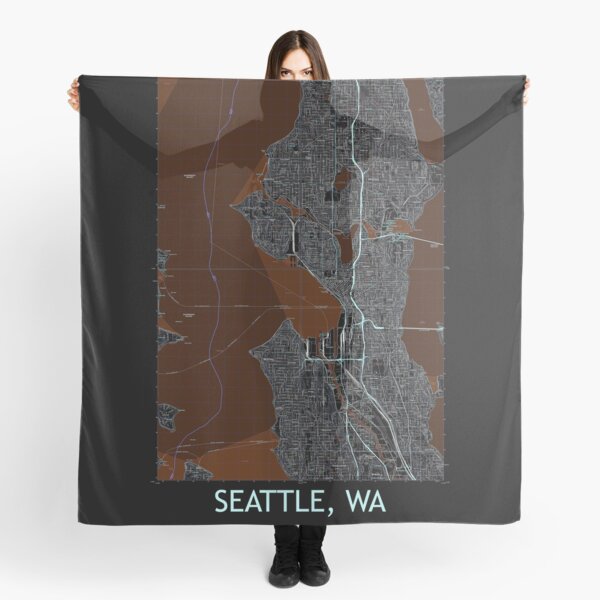 Item preview, Seattle, WA Quad Topographical Map Dark designed and sold by PGHPhotoCo.