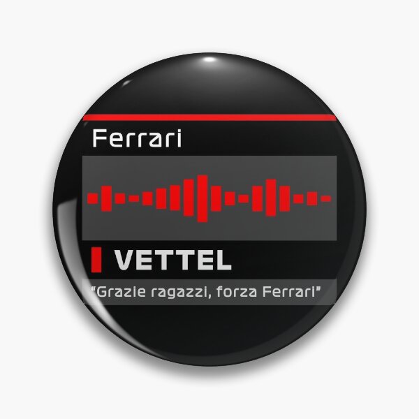 Item preview, GRAZIE RAGAZZI, FORZA FERRARI - VETTEL - TEAM RADIO designed and sold by andreanastasio.