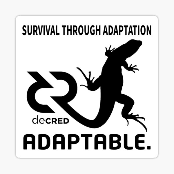 (sticker) Decred Adaptable ™ v4 'Design timestamped by https://timestamp.decred.org/' Sticker