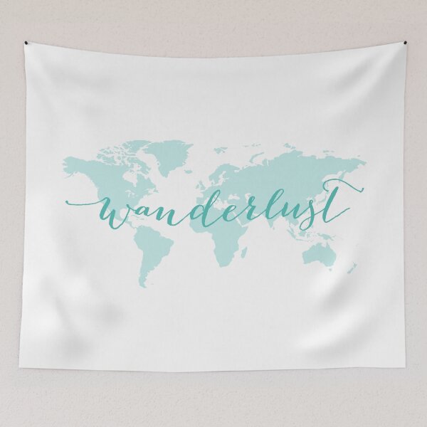 Item preview, Wanderlust, desire to travel, world map designed and sold by beakraus.