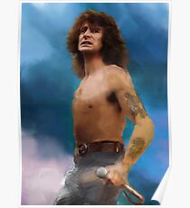 Bon Scott from AC/DC - Digital Painting Poster