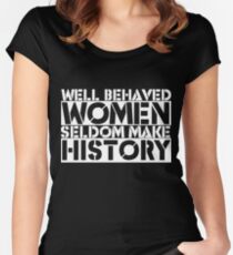 Well behaved women seldom make history feminist saying Women's Fitted Scoop T-Shirt