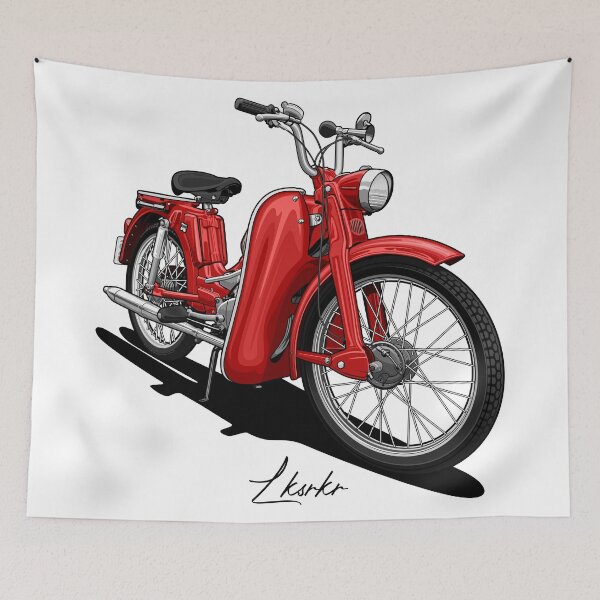 Item preview, Vintage red scooter - artwork designed and sold by Lksrkr.