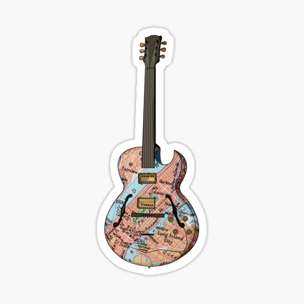 New York Jazz Guitar Sticker