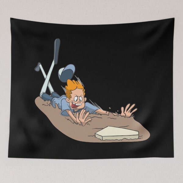 Item preview, Baseball runner slides to the base designed and sold by Monkey Ful.