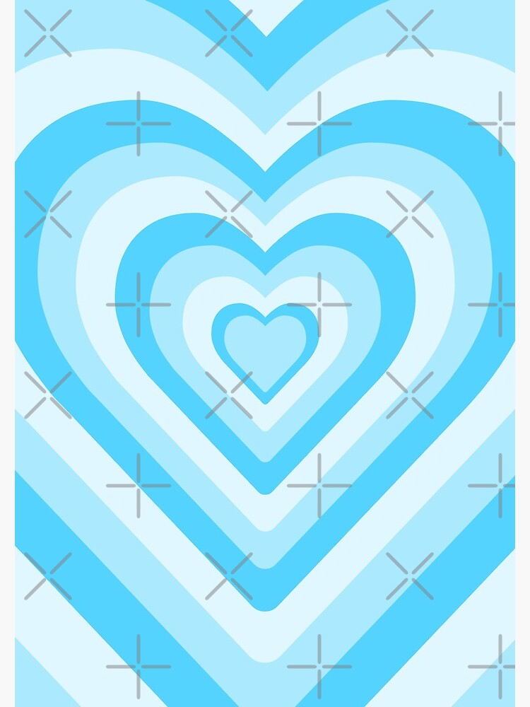 Aesthetic Blue Heart Pattern Spiral Notebook for Sale by STAR10008   Redbubble