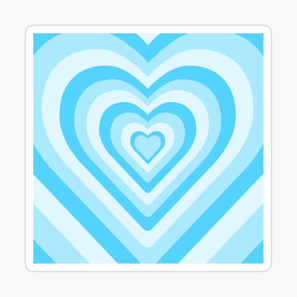 Aesthetic Blue Heart Pattern