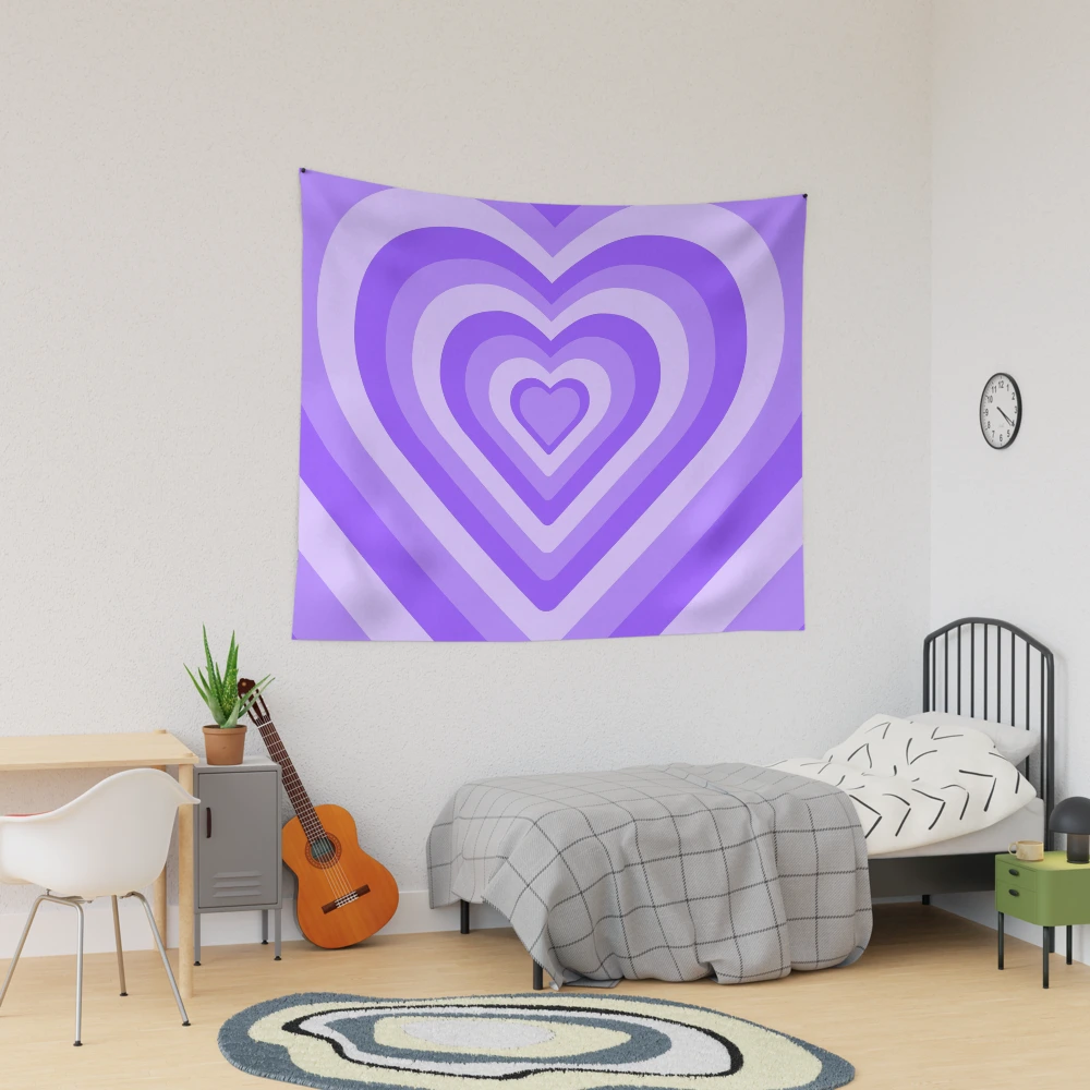 Aesthetic Purple Heart Pattern Tapestry for Sale by STAR10008 Redbubble