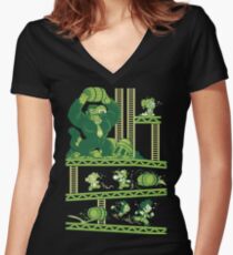Dragon Kong Ball Women's Fitted V-Neck T-Shirt