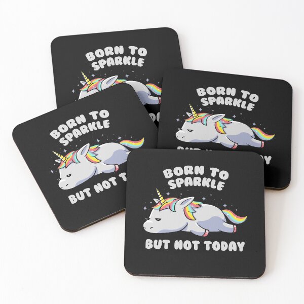 Item preview, Born To Sparkle But Not Today Lazy Unicorn Gift designed and sold by EduEly.