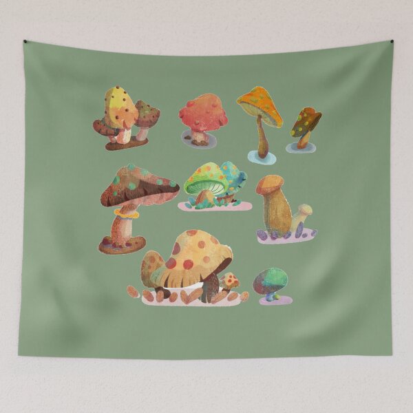 Item preview, Cartoon Illustration, Mushroom Forest transparent background PNG clipart designed and sold by Halalolo.