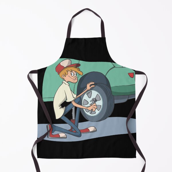 Item preview, Car mechanic changing tires designed and sold by Monkey Ful.