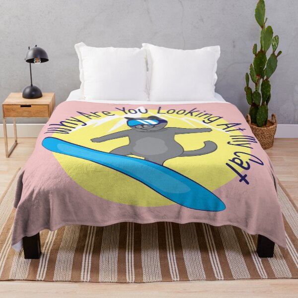Item preview, Why Are You Looking At My Cat - Funny Snowboarding designed and sold by MiloCuteCat.