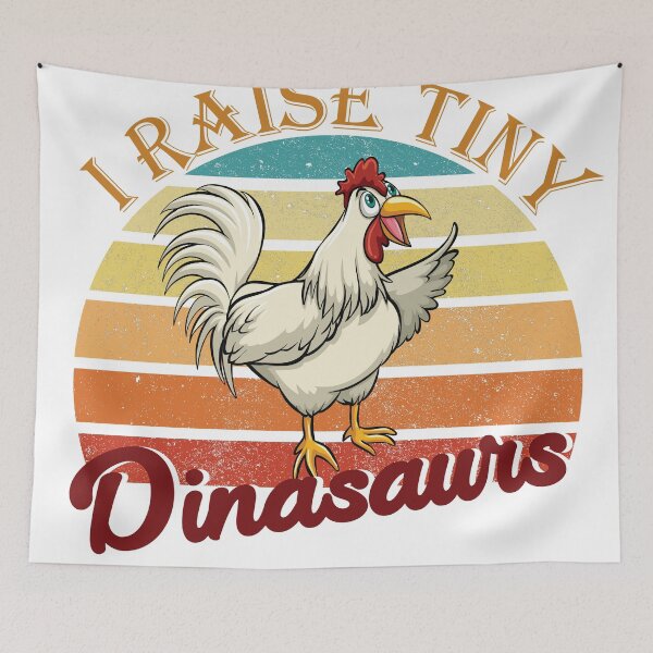 Item preview, Funny chiken shirts I raise tiny dinasaurs vintage retro designed and sold by elegence32.