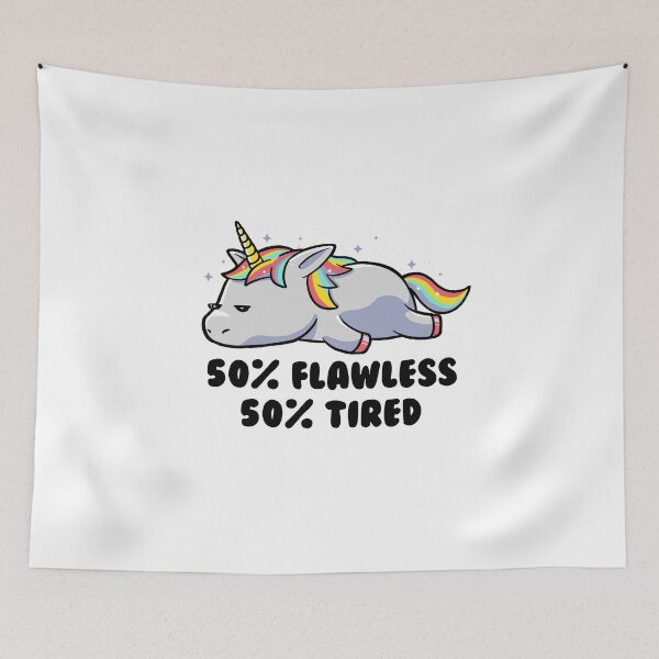 Item preview, 50% Flawless 50% Lazy Cute Unicorn Gift designed and sold by EduEly.
