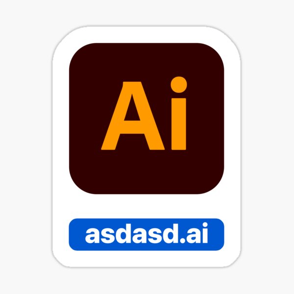 Adobe Illustrator icon with random file name asdasd.ai Sticker for Sale by  allreadytaken