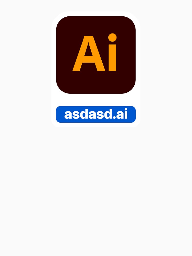 Adobe Illustrator icon with random file name asdasd.ai Sticker for Sale by  allreadytaken