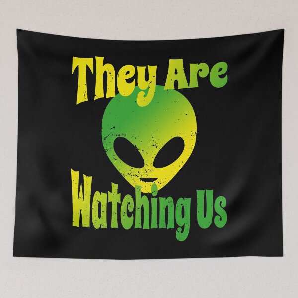 Item preview, They Are Watching Us (Funny Space Quote • Alien Invasion • Outer Space) designed and sold by SassyClassyMe.