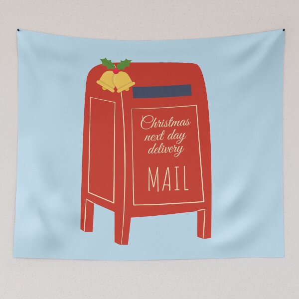 Item preview, Christmas Next Day Delivery Mailbox designed and sold by LaylaCreator.