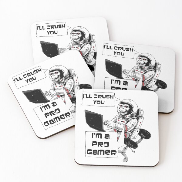 Item preview, i'll crush you, i'm a pro gamer - gamer noob ape meme designed and sold by ImaginarySouls.
