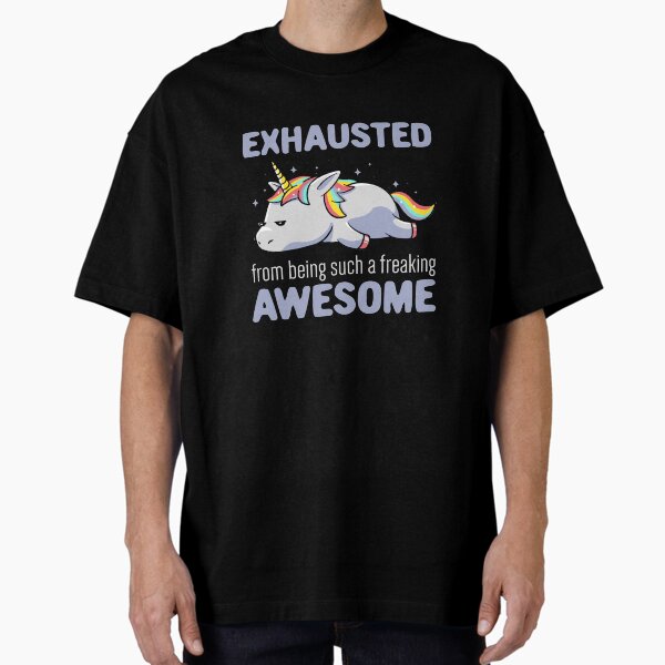 Item preview, Exhausted From Being Awesome Lazy Unicorn Gift designed and sold by EduEly.