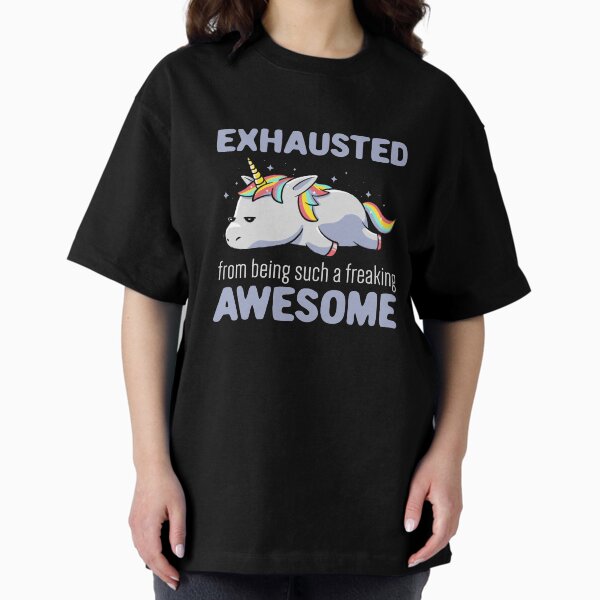 Item preview, Exhausted From Being Awesome Lazy Unicorn Gift designed and sold by EduEly.