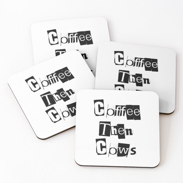 Item preview, Coffee Then Cows text print designed and sold by Sonia dutta_art.