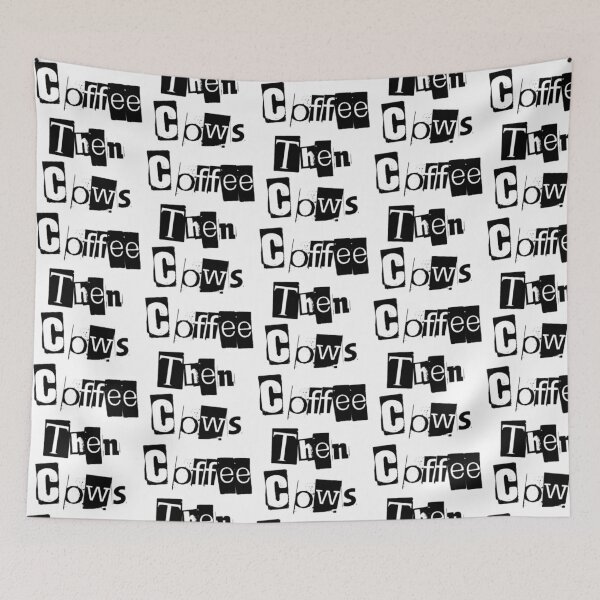 Item preview, Coffee Then Cows text print designed and sold by Sonia dutta_art.