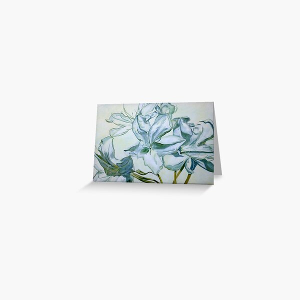 White Rhododendrons Greeting Card