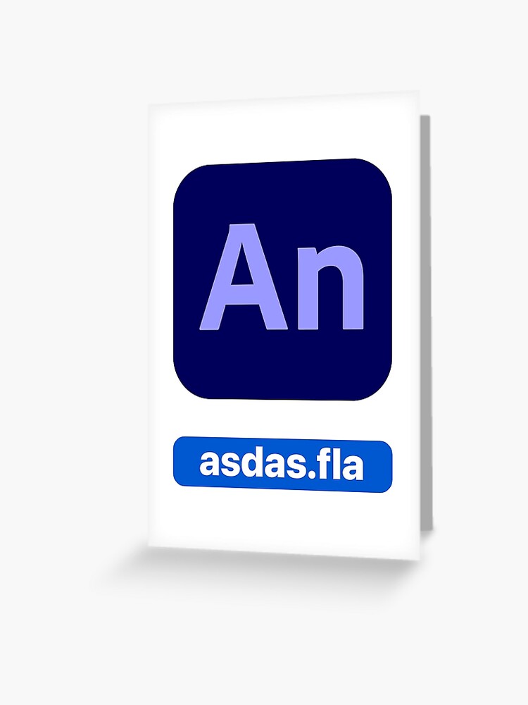 Adobe Animate CC icon with random file name asdas.fla Sticker for Sale by  allreadytaken