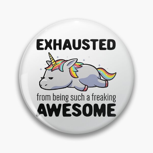 Item preview, Exhausted From Being Awesome Lazy Unicorn Gift designed and sold by EduEly.