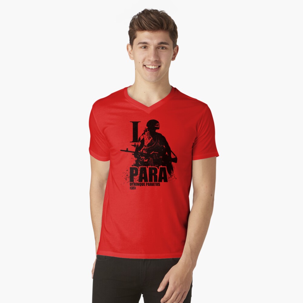 Vista previa del artículo con la obra «Camiseta de cuello en V», diseñado y vendido por StrongVlad.