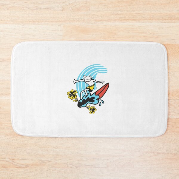 Item preview, Surfing surf cat flowers big surf  designed and sold by Tropical Blood.