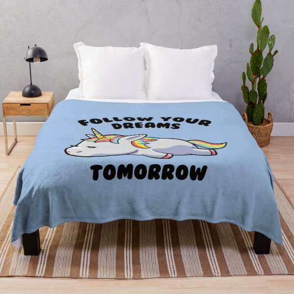 Item preview, Follow Your Dreams Tomorrow Lazy Unicorn Gift designed and sold by EduEly.