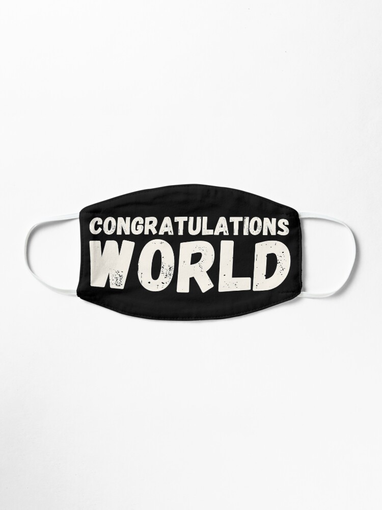 Alternate view of Congratulations world - Trump Biden covid19 vaccine Mask