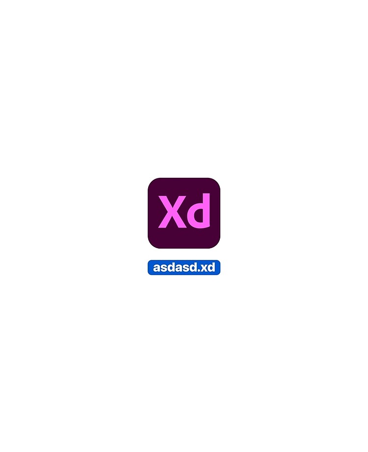 Adobe XD CC icon with random file name asdasd.xd iPad Case & Skin