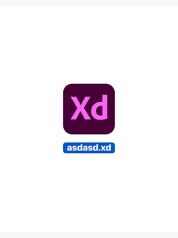 Adobe XD CC icon with random file name asdasd.xd Art Board Print for Sale  by allreadytaken