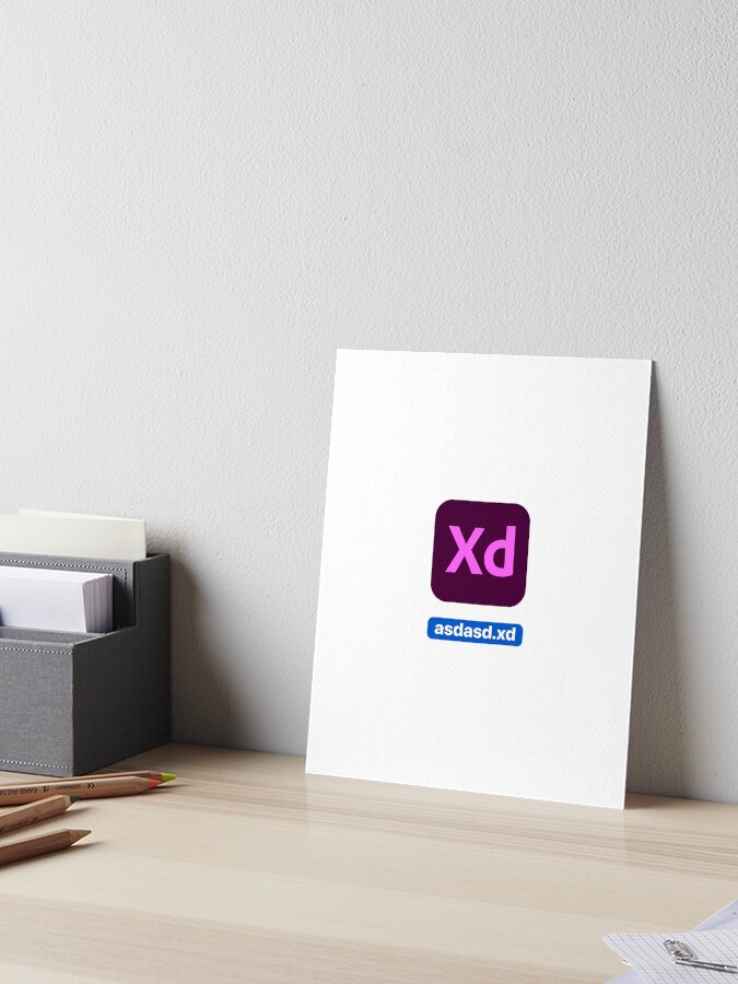 Adobe XD CC icon with random file name asdasd.xd Art Board Print for Sale  by allreadytaken