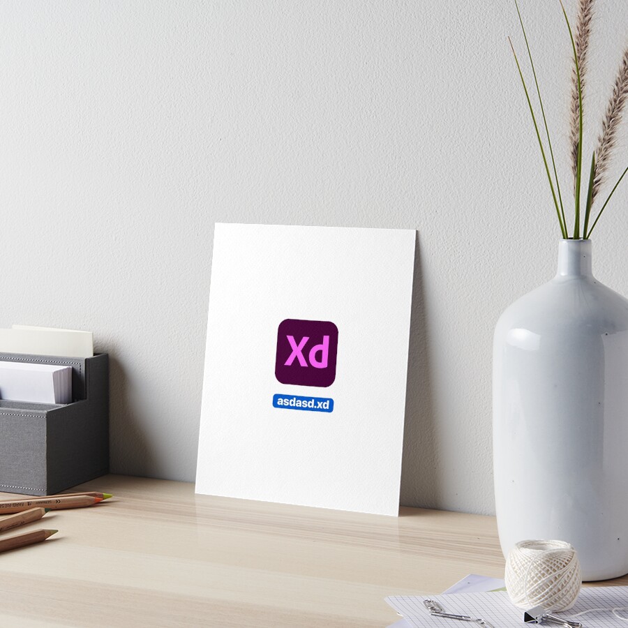 Adobe XD CC icon with random file name asdasd.xd Photographic Print for  Sale by allreadytaken