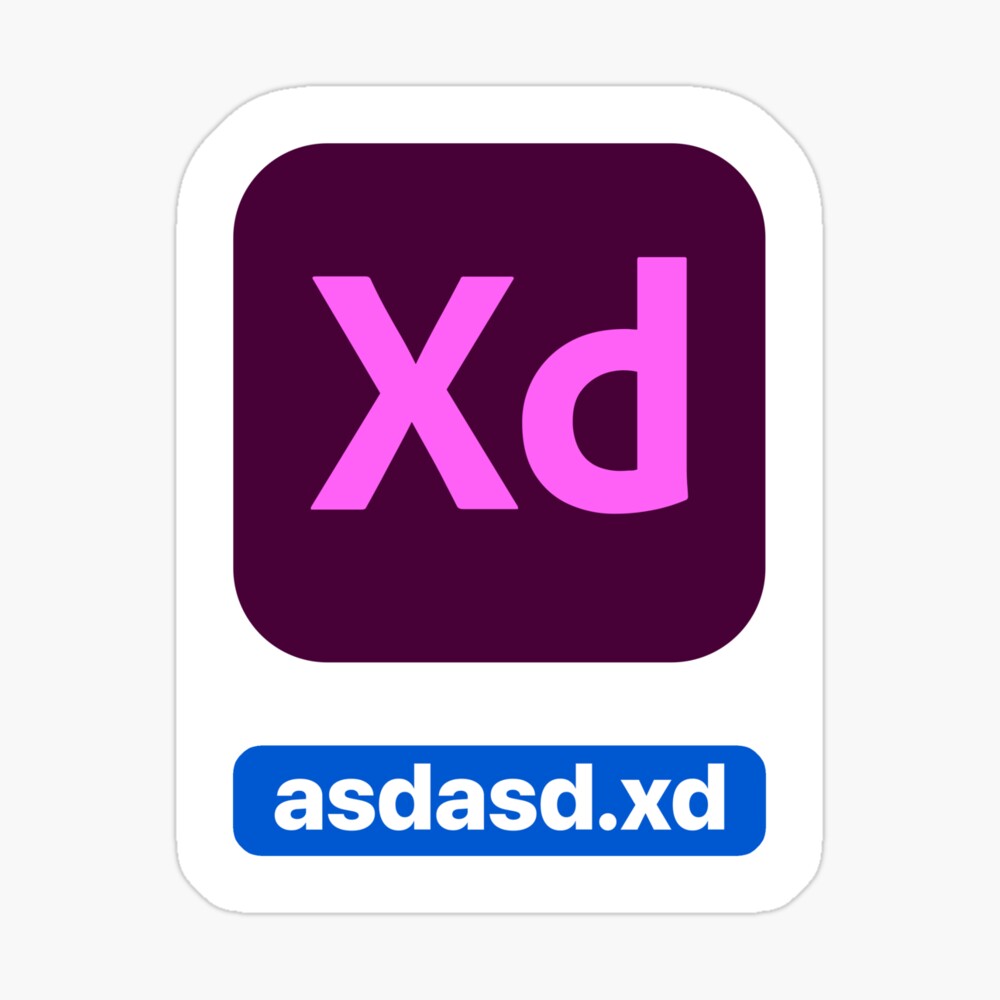 Adobe XD CC icon with random file name asdasd.xd iPad Case & Skin