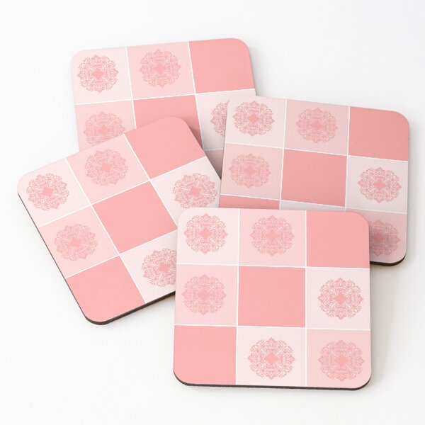 Item preview, Vintage tile pattern in apricot designed and sold by Ninaeva.