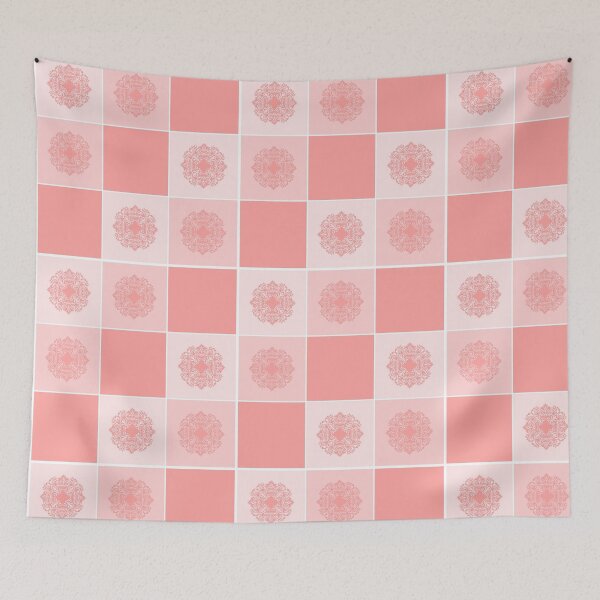 Item preview, Vintage tile pattern in apricot designed and sold by Ninaeva.