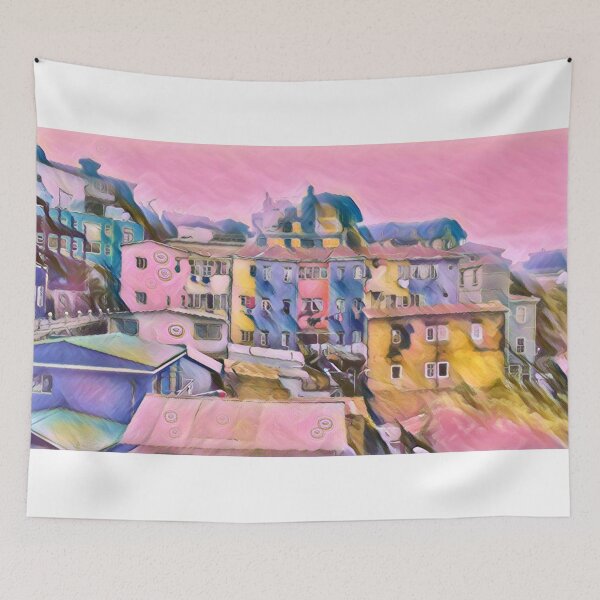 Artikelvorschau, Valparaiso Chile Südamerika Schöne bunte Gebäude Malerei entworfen und verkauft von Simona Balan.